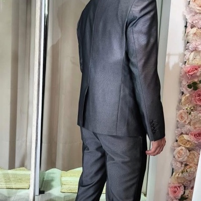 Fato Gilgavin Cinza Brilhante Fato Gilgavin Cinza Brilhante