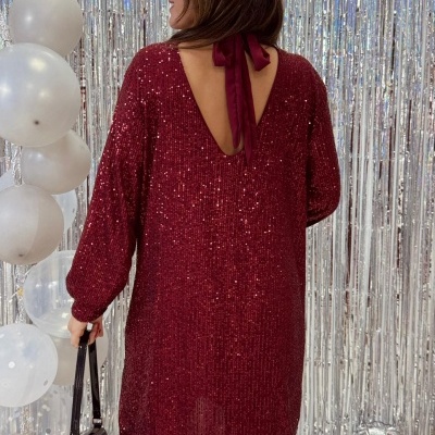 Vestido Meili c/ Laço Lantejoula