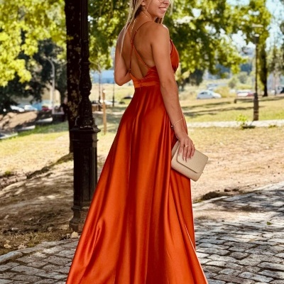 Vestido Aurora Terracota