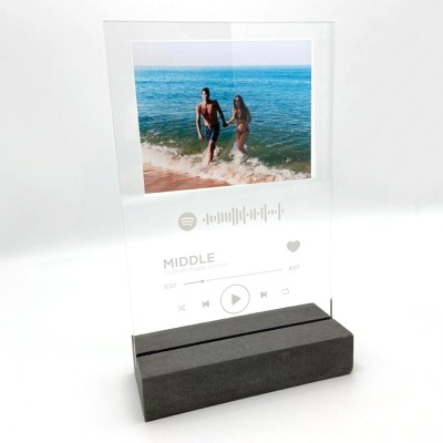 Acrílico Spotify C/base madeira