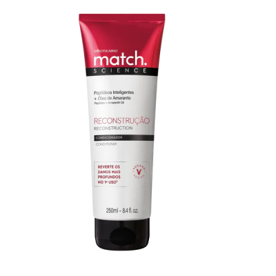 82839 CONDICIONADOR MATCH SCIENCE RECONSTRUÇÃO, 250ML
