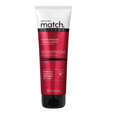 82827 SHAMPOO MATCH SCIENCE RECONSTRUÇÃO, 250ML