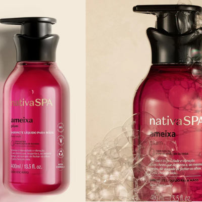 48286 SABONETE LÍQUIDO MÃOS NATIVA SPA AMEIXA, 400ML
