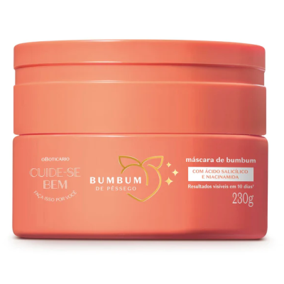 62978 MÁSCARA DE HIDRATAÇÃO CUIDE-SE BEM BUMBUM DE PÊSSEGO, 230G