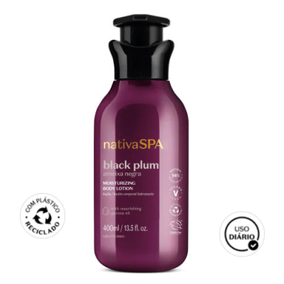 63360 LOÇÃO HIDRATANTE NATIVA SPA AMEIXA NEGRA, 400ML