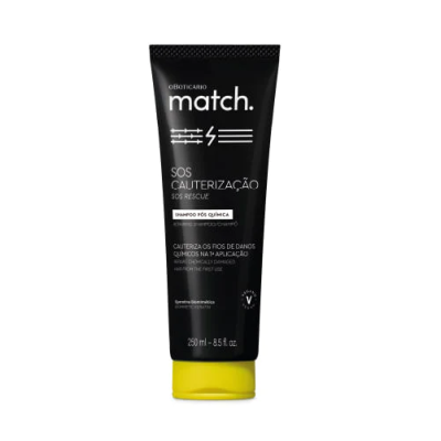 82585 SHAMPOO PÓS-QUÍMICA MATCH SOS CAUTERIZAÇÃO, 250ML