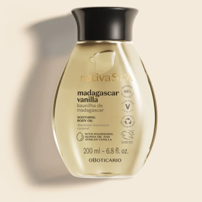 61785 ÓLEO HIDRATANTE NATIVA SPA BAUNILHA DE MADAGASCAR 200ML