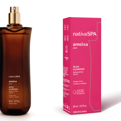 1676 ÓLEO GLORIOSO PARA CORPO E CABELO NATIVA SPA AMEIXA, 85ML