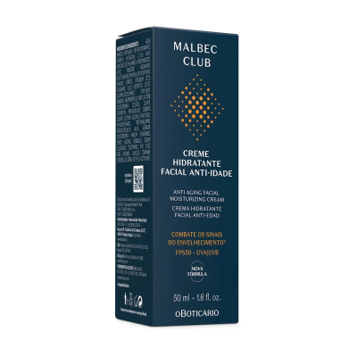 59018 Creme Hidratante Multifuncional Malbec Club, 50ml 59018 Creme Hidratante Multifuncional Malbec Club, 50ml