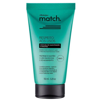 5271 MÁSCARA CAPILAR 3 MINUTOS MATCH RESPEITO AOS LISOS, 150ML