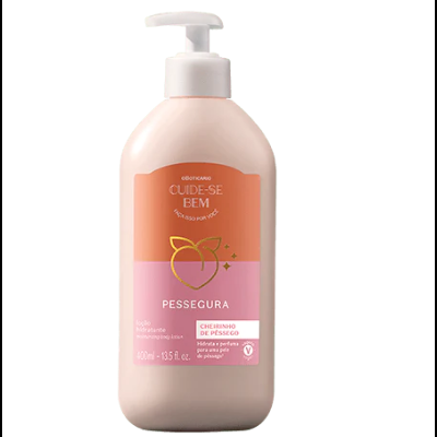 62977 LOÇÃO HIDRATANTE CORPORAL CUIDE-SE BEM PESSEGURA, 400ML