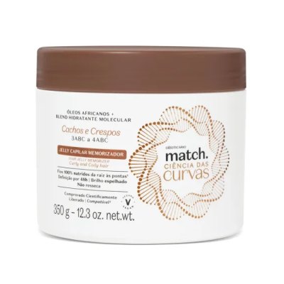 52073 Jelly Capilar Memorizador Match Ciência das Curvas, 350g 52073 Jelly Capilar Memorizador Match Ciência das Curvas, 350g