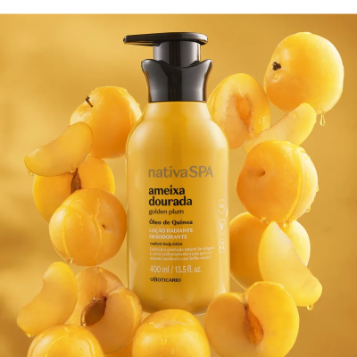 63027 Loção Hidratante Corporal Nativa Spa Ameixa Dourada, 400ml