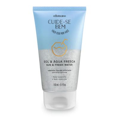 6113 SABONETE LÍQUIDO ESFOLIANTE CORPORAL CUIDE-SE BEM SOL E ÁGUA FRESCA, 150ML
