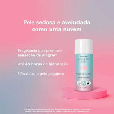 58342 Cuide-se Bem Nuvem de Alegria Óleo Hidratante Corporal, 110ml 58342 Cuide-se Bem Nuvem de Alegria Óleo Hidratante Corporal, 110ml