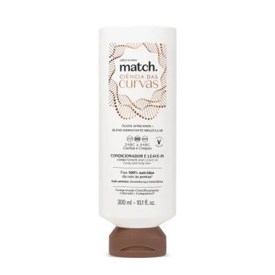 52078 Condicionador e Leave-In Match Ciência das Curvas, 300 ml