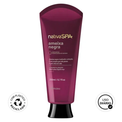 48283 SABONETE LIQUIDO NATIVA SPA AMEIXA NEGRA, 200G