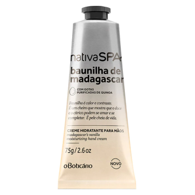 4029 CREME DE MÃOS NATIVA SPA BAUNILHA DE MADAGASCAR, 75G