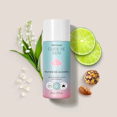 58342 Cuide-se Bem Nuvem de Alegria Óleo Hidratante Corporal, 110ml 58342 Cuide-se Bem Nuvem de Alegria Óleo Hidratante Corporal, 110ml