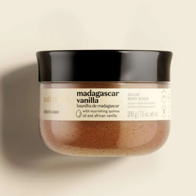 60262 AÇÚCAR ESFOLIANTE NATIVA SPA BAUNILHA DE MADAGÁSCAR, 200G