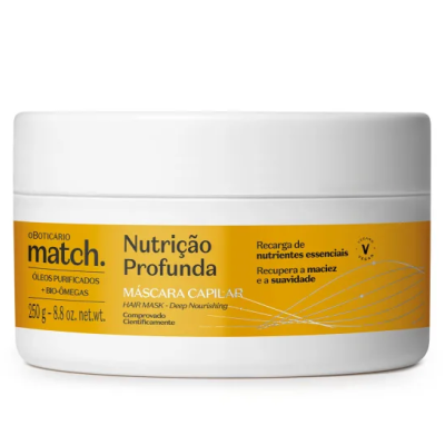 82708 MÁSCARA MATCH NUTRIÇÃO PROFUNDA, 250G
