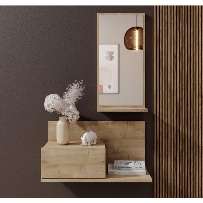 Móvel de Entrada com Gaveta e Espelho incluídos - Disponível em 2 cores