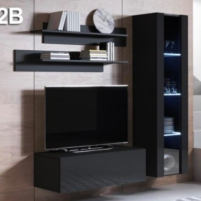 Conjunto de Móveis de Sala Koi2 com luz LED - Disponível em 5 cores