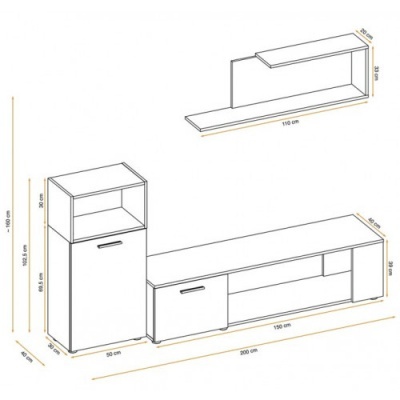 Conjunto de Móveis de Sala - Disponíveis em 2 cores