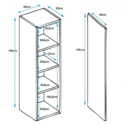 Armário de Parede 165cm - Disponível em 2 cores