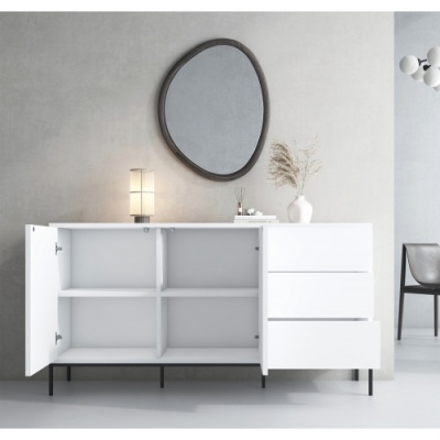 Aparador 3 gavetas e 2 portas - Disponível em 2 cores