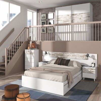 Cabeceira de Cama + 2 Mesinhas de Cabeceira