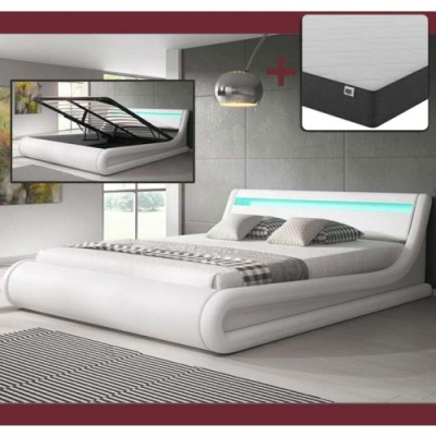 Cama de Casal 160X200cm com Estrado elevatório + Colchão