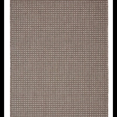 Tapete castanho e bege com padrão geométrico sobre fundo branco