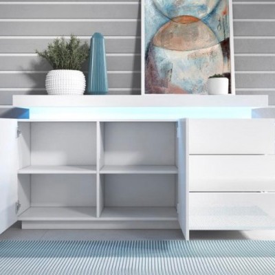 Aparador One com luz de presença LED - Disponível em 2 cores