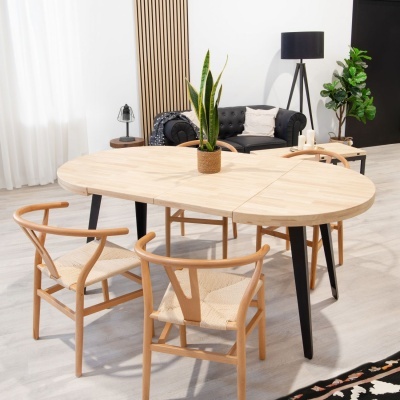 Mesa de refeições Redonda Extensível - Disponível em 3 cores