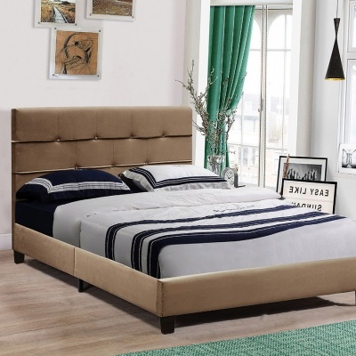 Cama de Casal com Estrado e Cabeceira de Cama incluídos - Disponível em 2 cores e 2  medidas