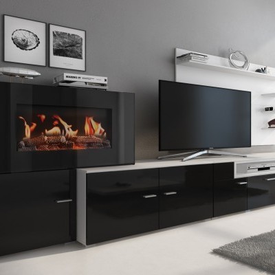 Móveis de Sala Olympo com lareira incluída - Disponível em 3 cores