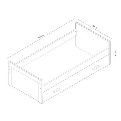 Cama de Solteiro com Arrumação - Disponível em 2 cores