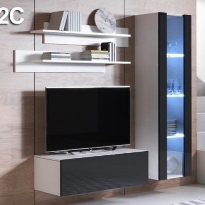 Conjunto de Móveis de Sala Koi2 com luz LED - Disponível em 5 cores