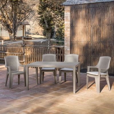 Mesa de exterior Luma Taupé