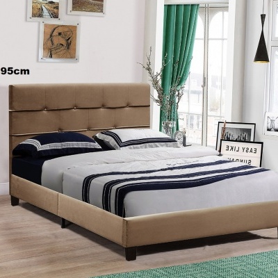 Cama de Casal 160x195cm com Estrado e Cabeceira de Cama incluídos - Disponível em 2 cores