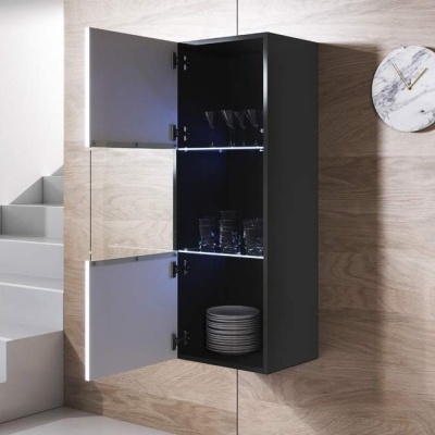 Vitrine Kol V3 com luz de presença LED - Disponível em 5 cores