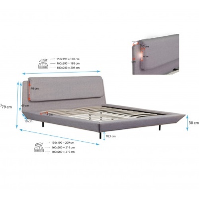 Cama de Casal Flutua com estrado incluído - Disponível em 3 medidas e 2 cores