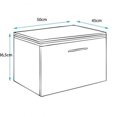 Mesinha de Cabeceira com luz LED e gaveta - Disponível em 2 cores