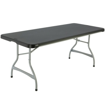 Mesa Dobrável Aço e Plástico 182 x 73,5 x 76cm - Disponível em 2 cores