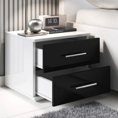 Mesinha de Cabeceira 2 Gavetas Bel - Disponível em 2 cores