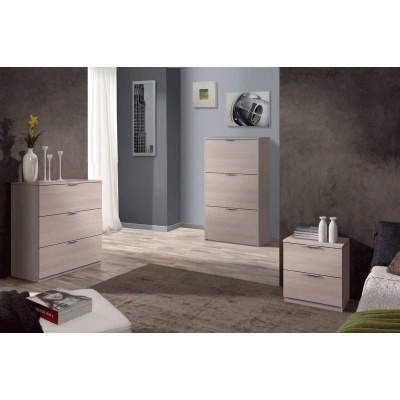 Mesa de Cabeceira 2 Gavetas - Disponível em 2 cores