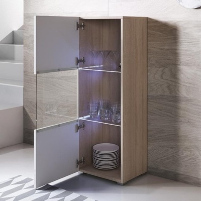 Vitrine Kol V3 com luz de presença LED - Disponível em 5 cores