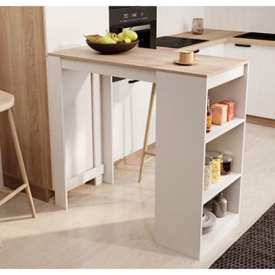 Mesa Alta com Arrumação - Disponível em 2 cores