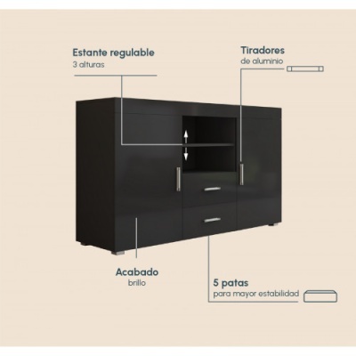 Aparador Ran - Disponível em 4 cores